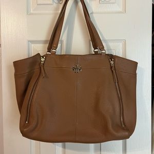 Brown Tory Burch Leather Tote